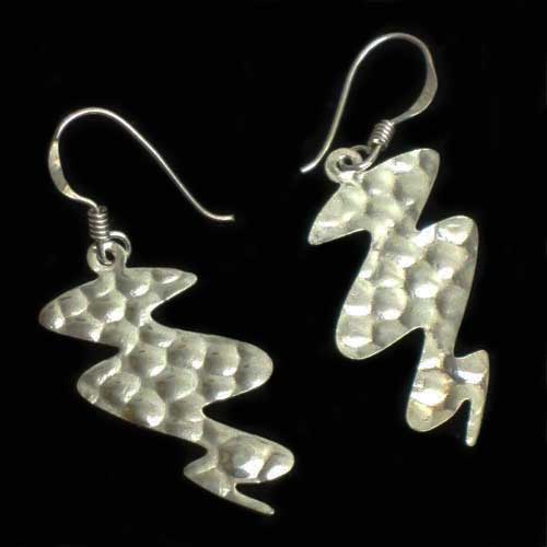 Imagen pendientes plata presión rayo